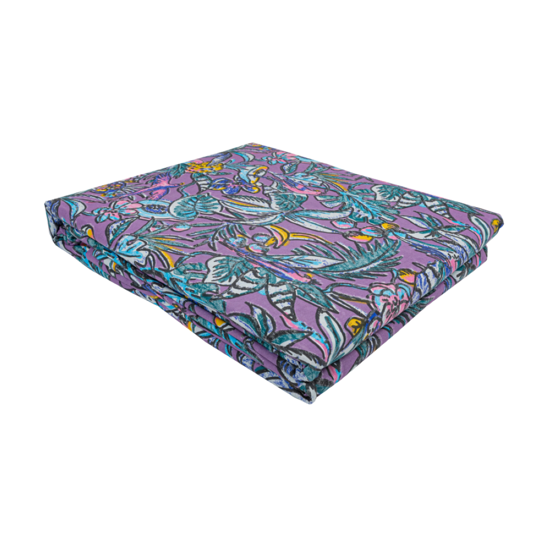 Drap housse 140x190cm exotic perruche multicolore - MT