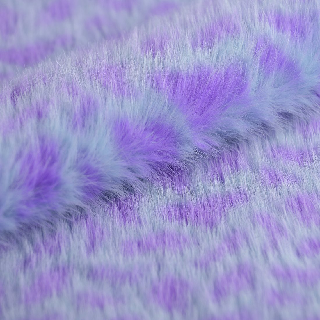 Tissu fausse fourrure léopard mauve - MT