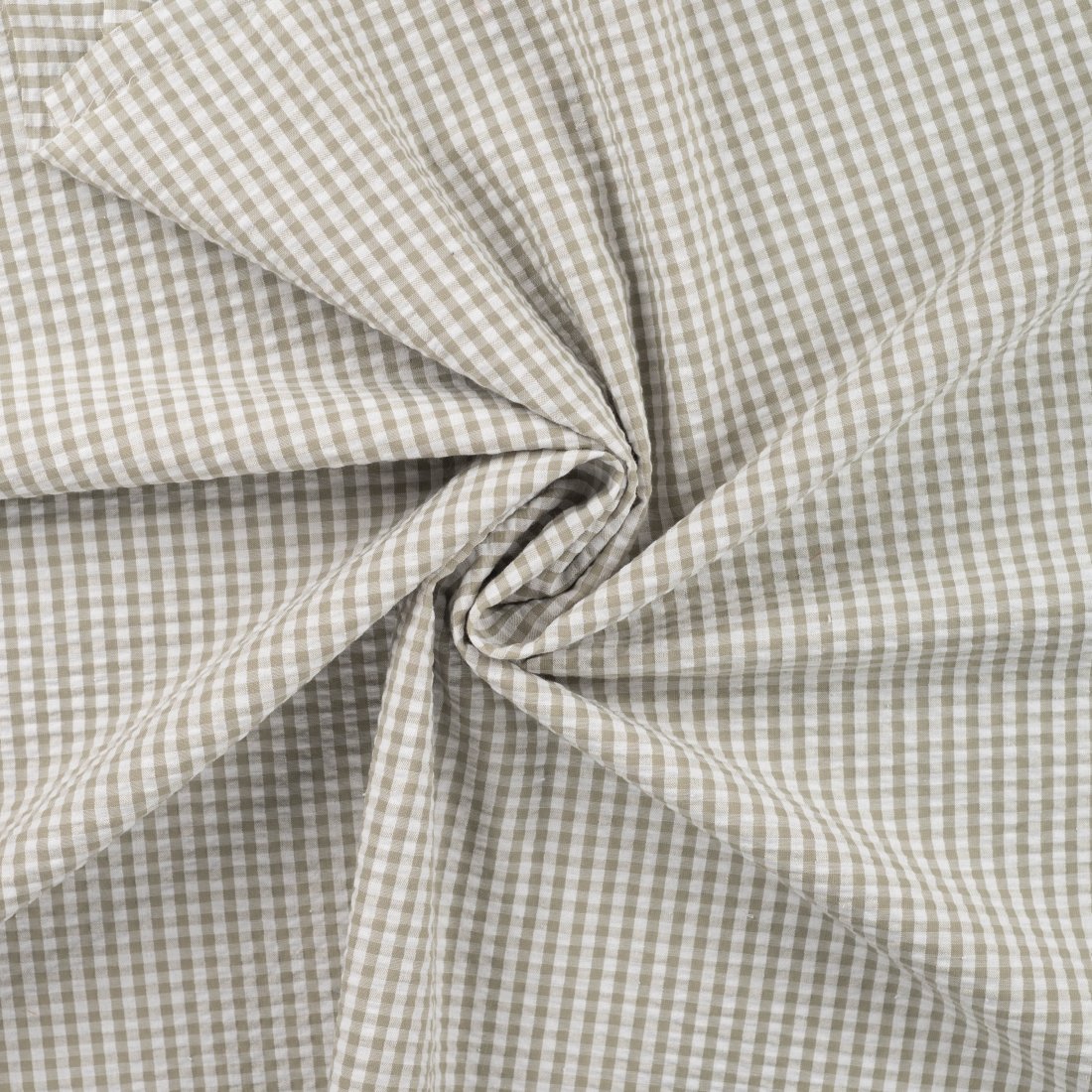 Tissu seersucker imprimé mini vichy — vue 4