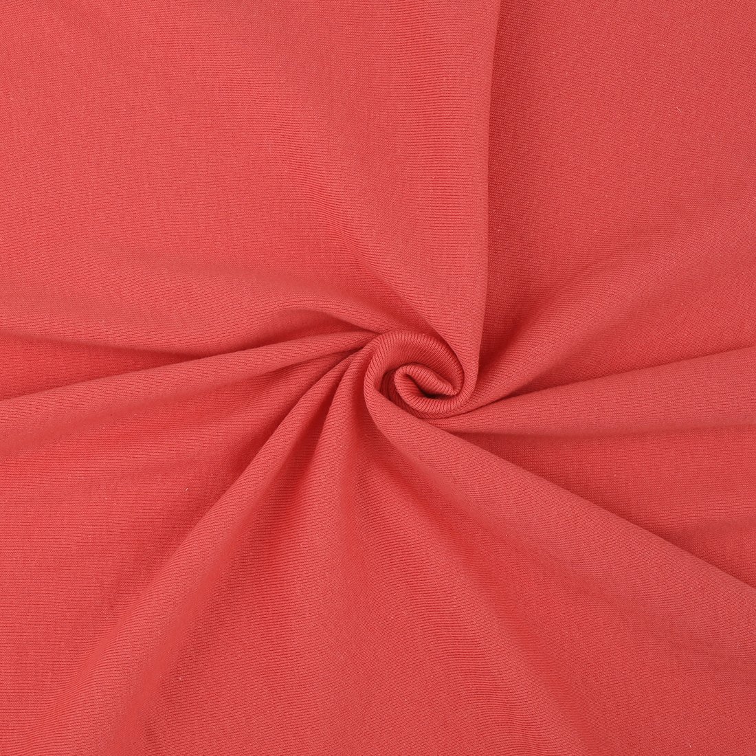 Tissu maille polycoton rouge