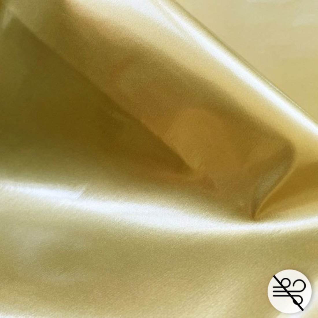Toile simili vinyle polyurethane brillant doré