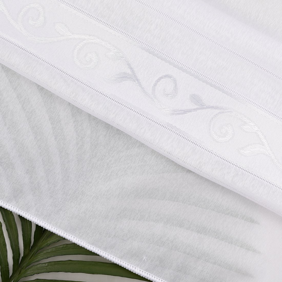 Tissu voilage motif volute grande largeur - Linder