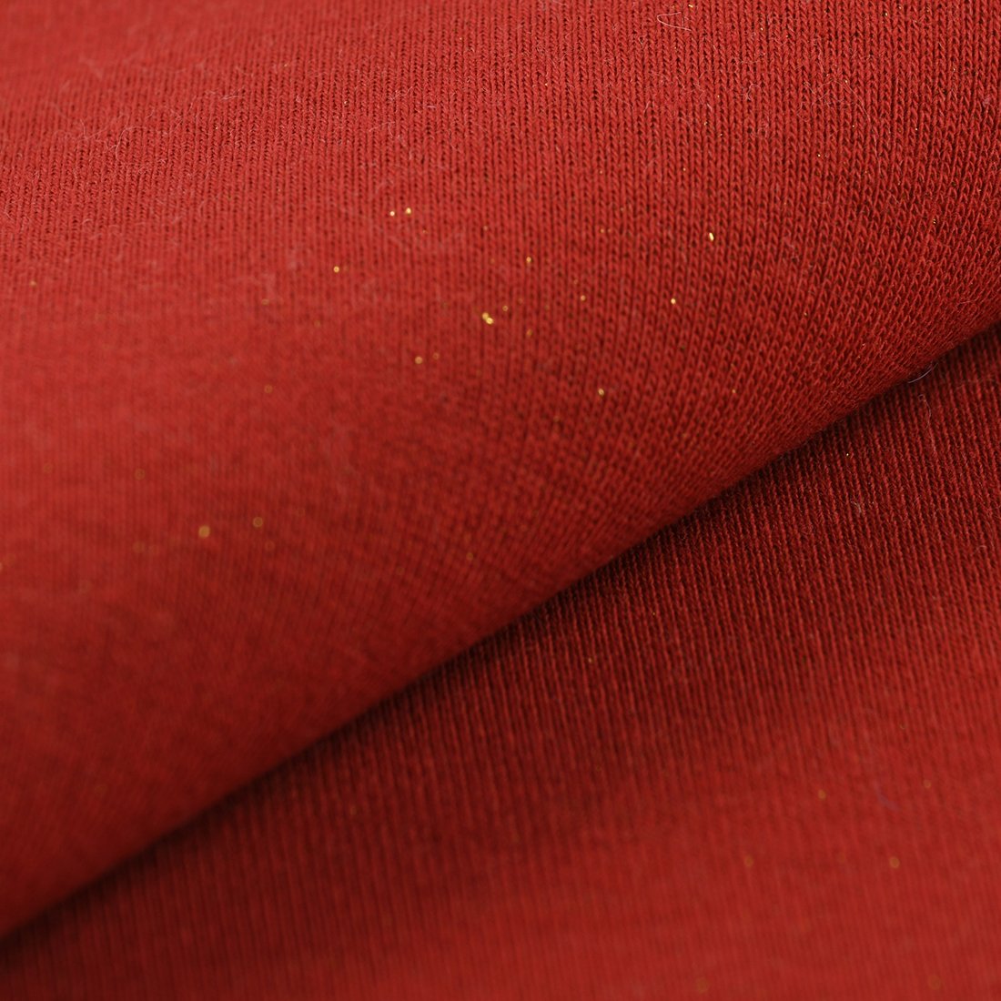 Tissu molleton uni Molly brillant or rouge