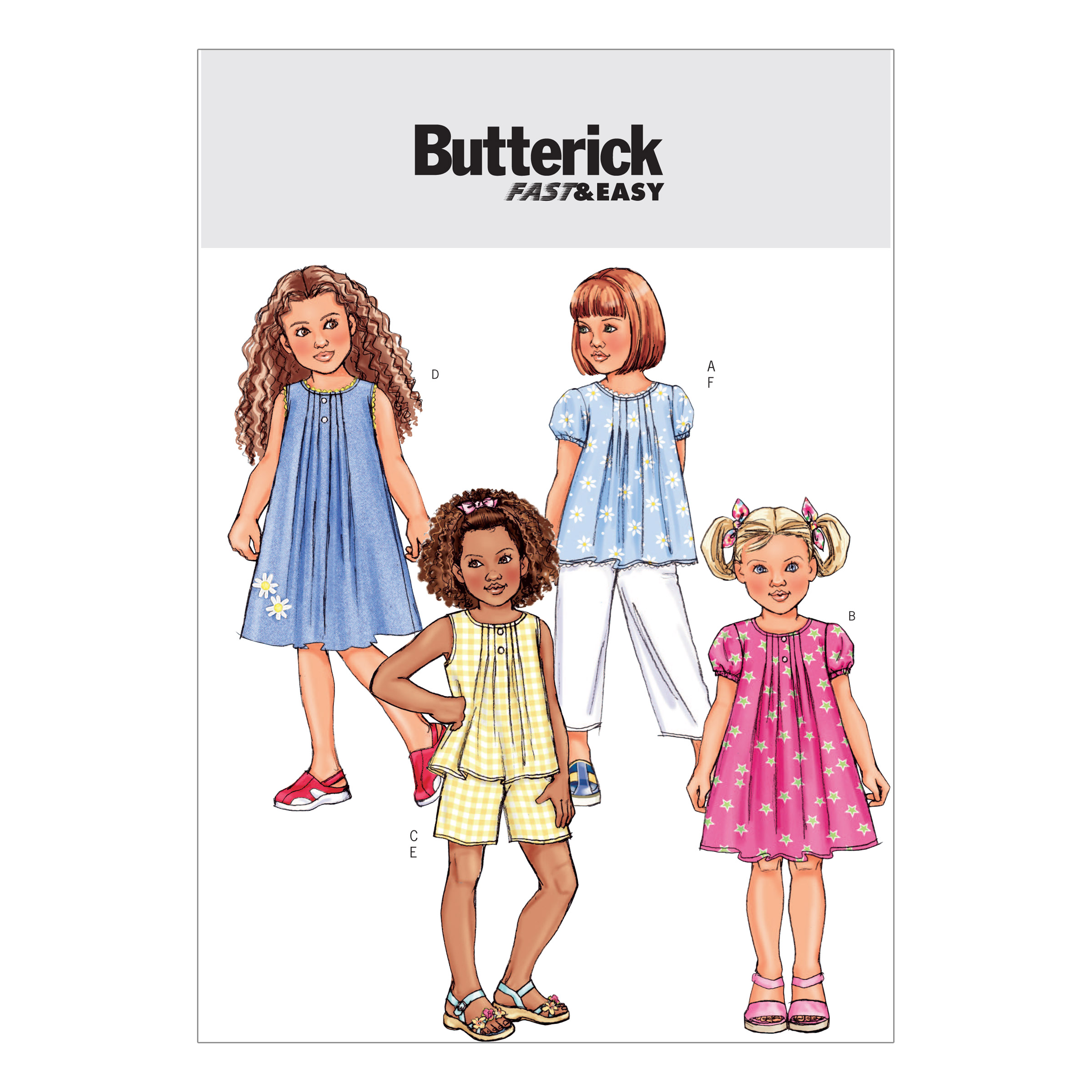 Patron Butterick 4176 Ensemble fille 2 à 5 ans - Butterick - Mondial Tissus