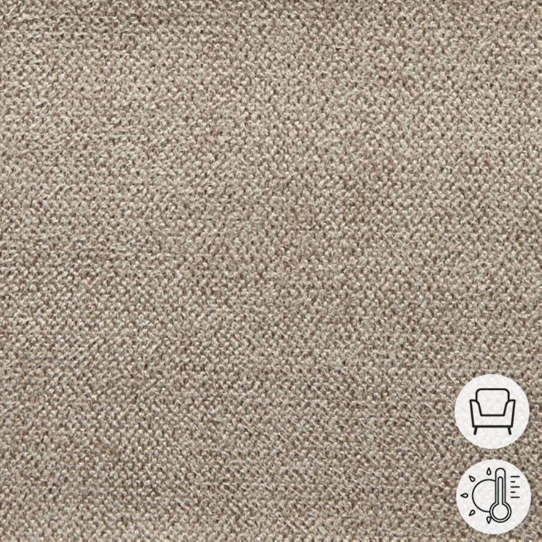Tissu velours doublé micro polaire lin - Linder