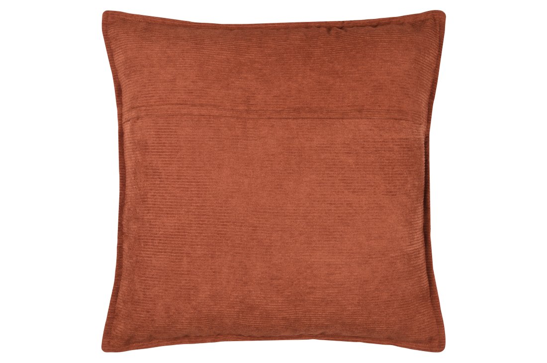Coussin carré velours côtelé roux 45x45 - STOF