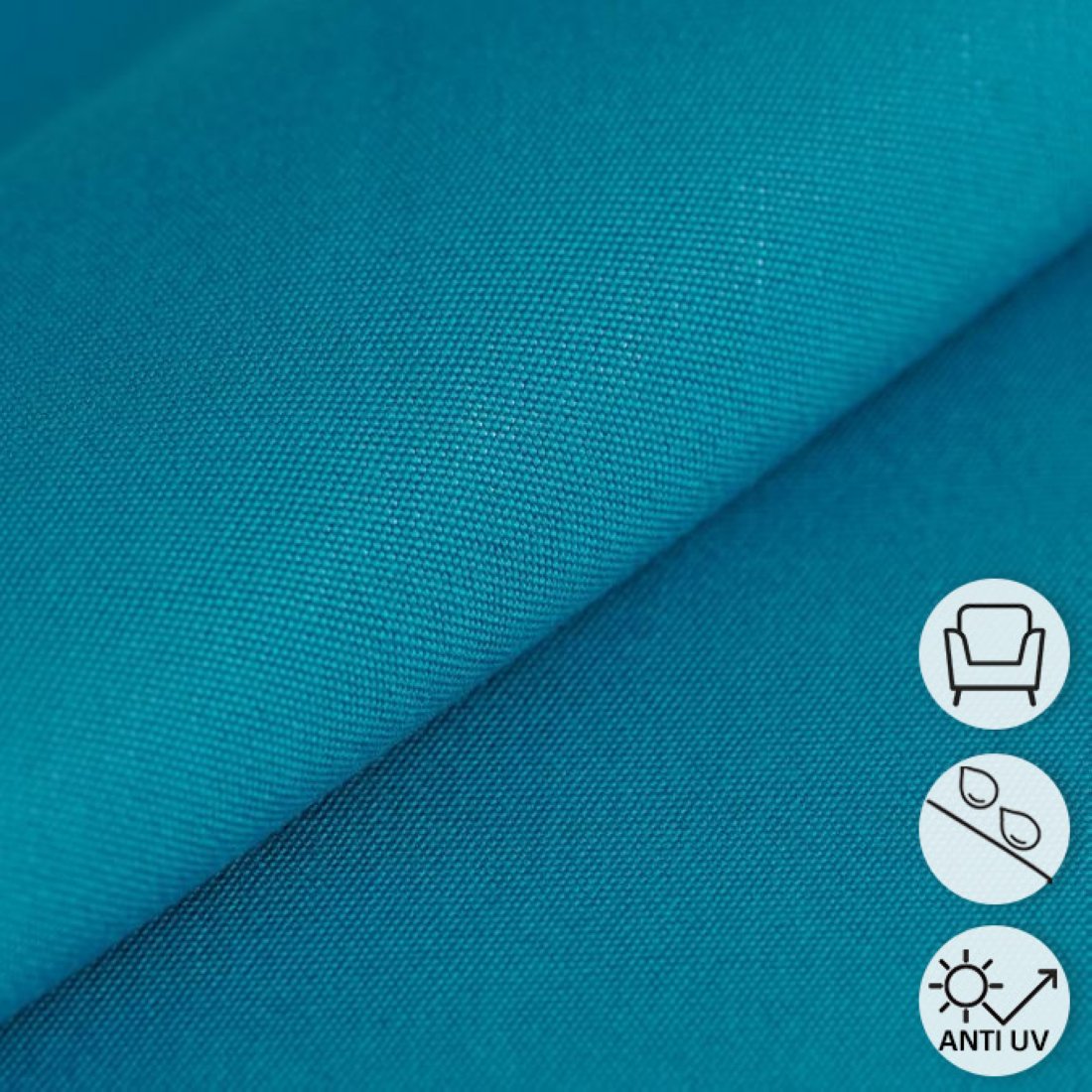 Toile transat unie Topaze 45cm