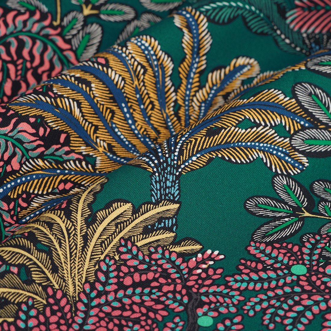 Tissu bachette lourde Métaphore vert - Thevenon