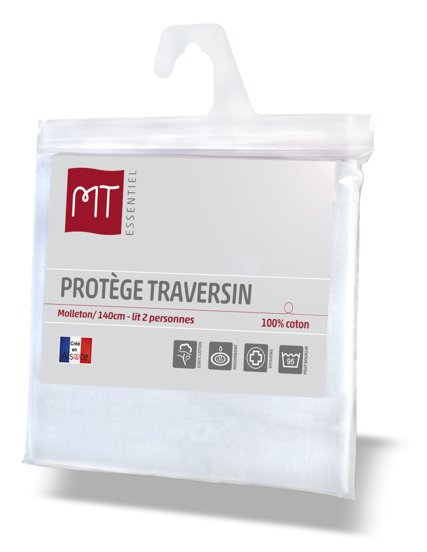 Protège traversin molleton