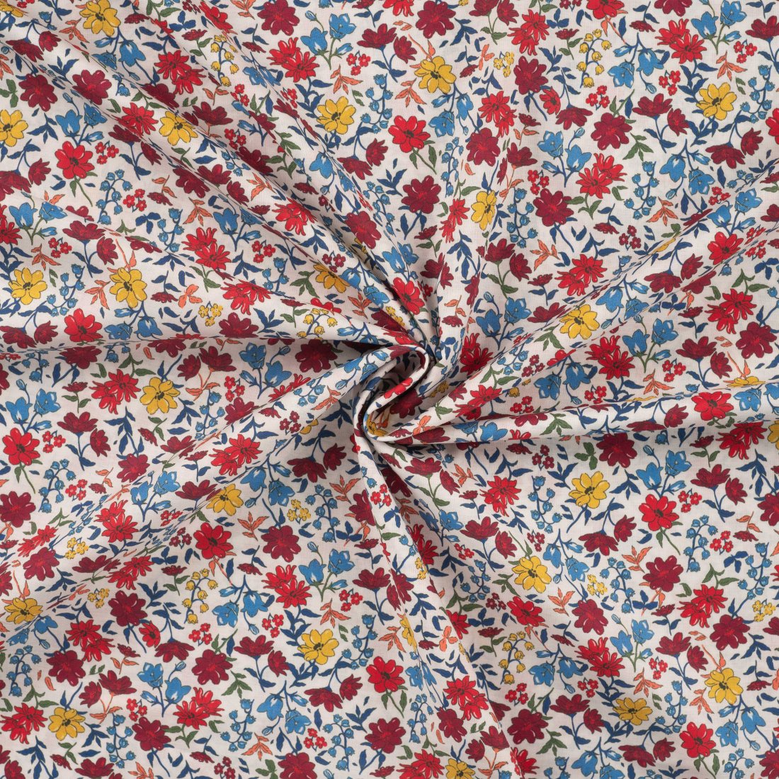 Tissu voile coton imprimé champ de fleur — vue 3