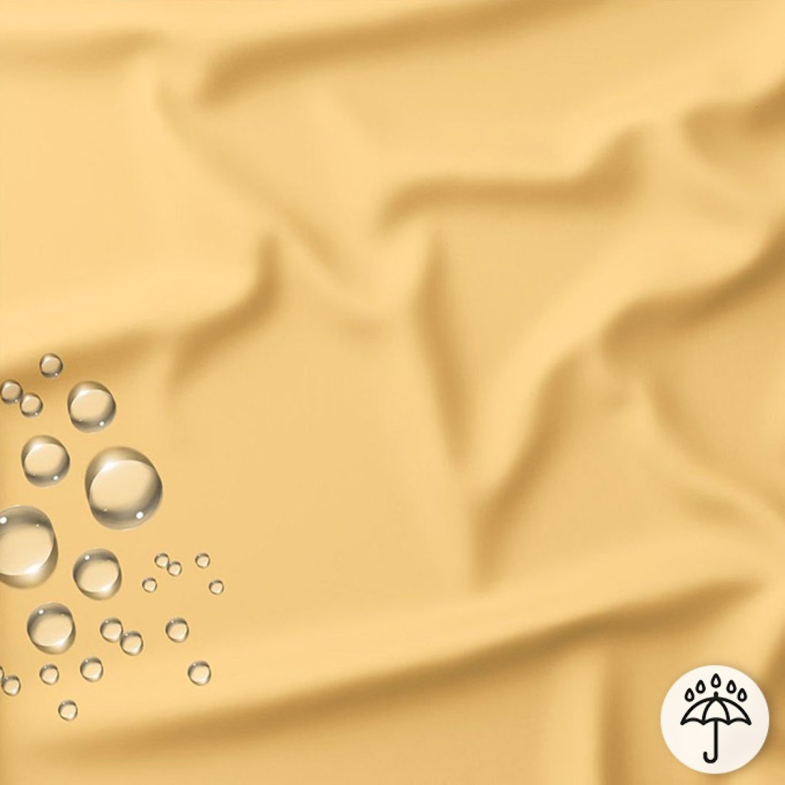 Tissu imperméable uni jaune vanille - DOMOTEX