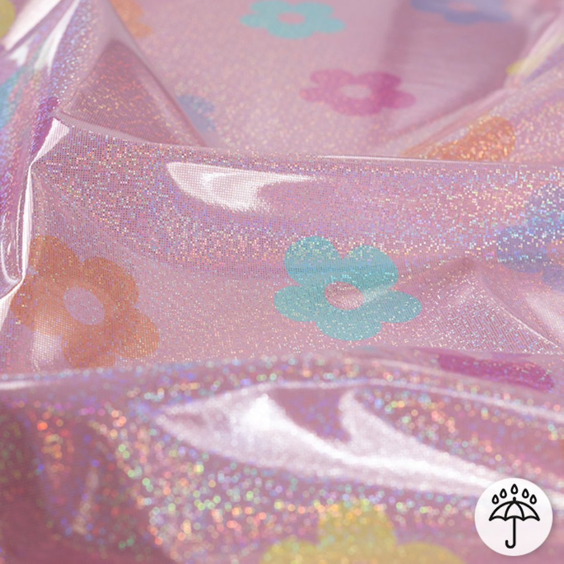 Tissu imperméable foil fleur