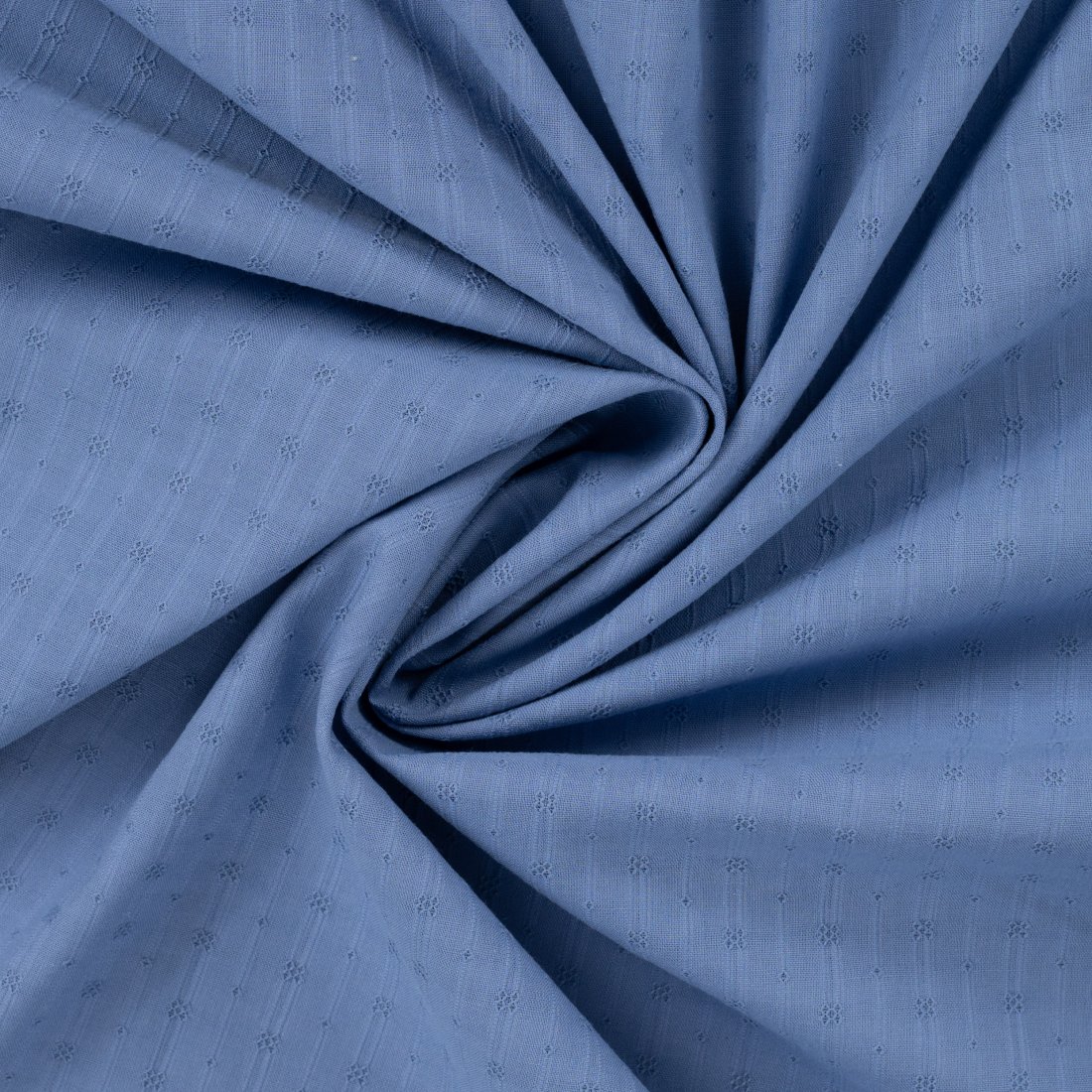 Tissu voile coton rayure ajourée géométrique