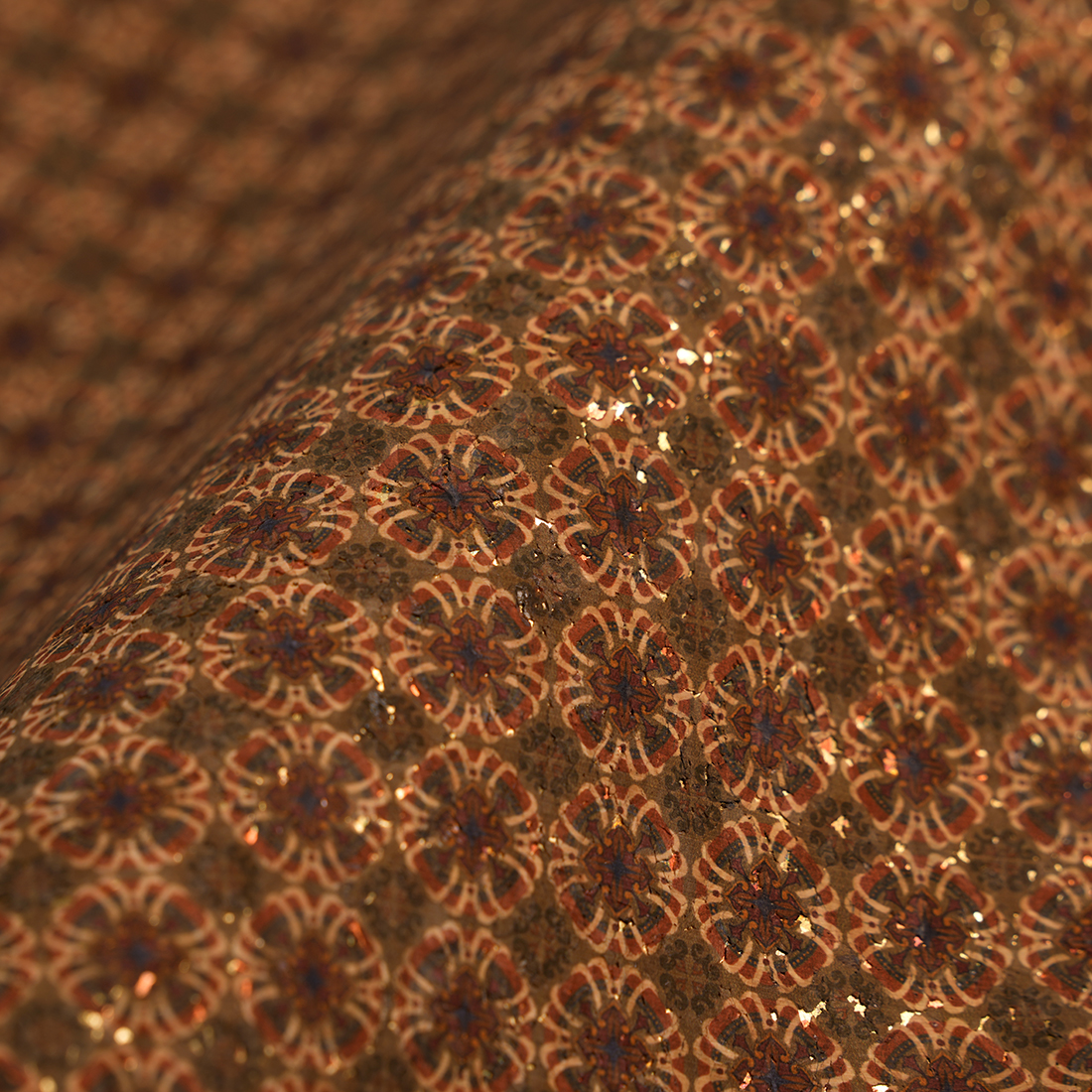 Tissu toile liège imprimé géométrique - MT