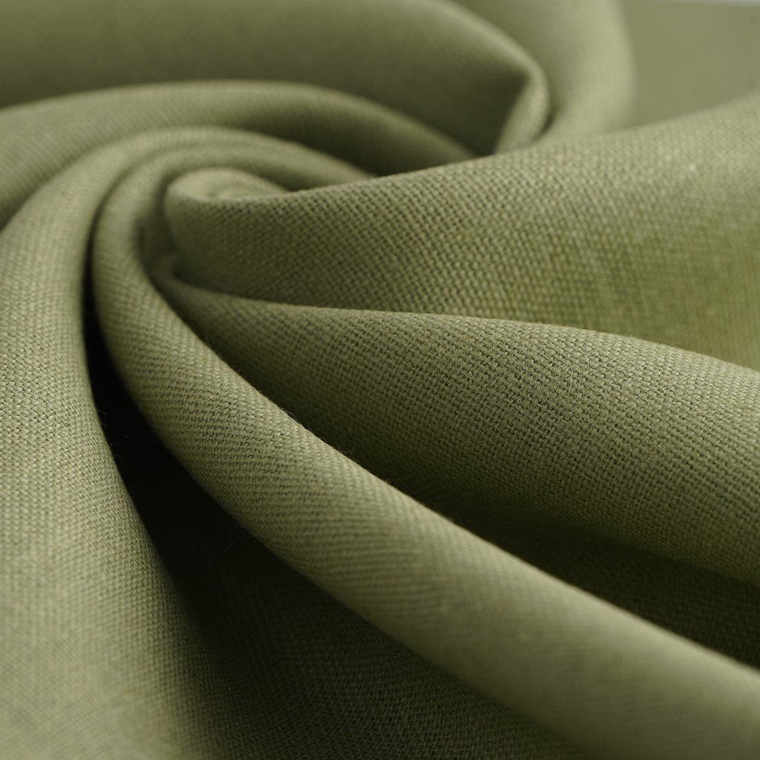 Tissu Lin lavé Cordoue olive - MT