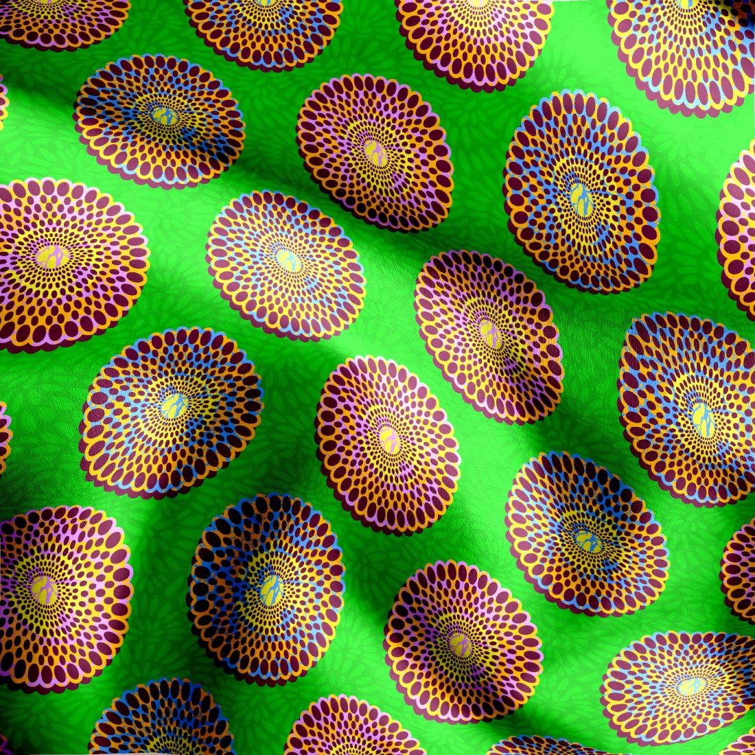 Tissu cretonne imprimé soleil oriental — vue 3