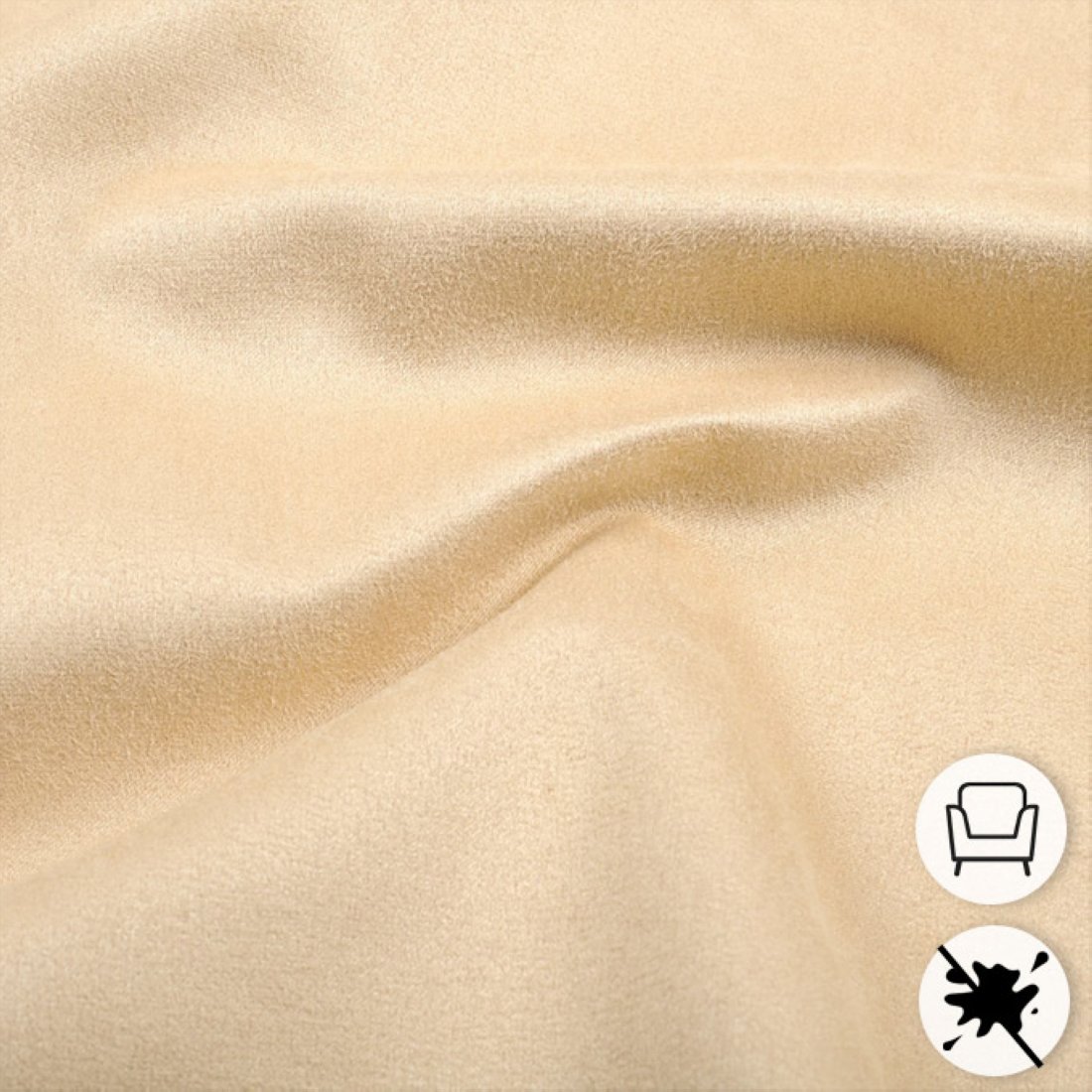 Tissu suédine anti-tâche qualité siège jaune vanille