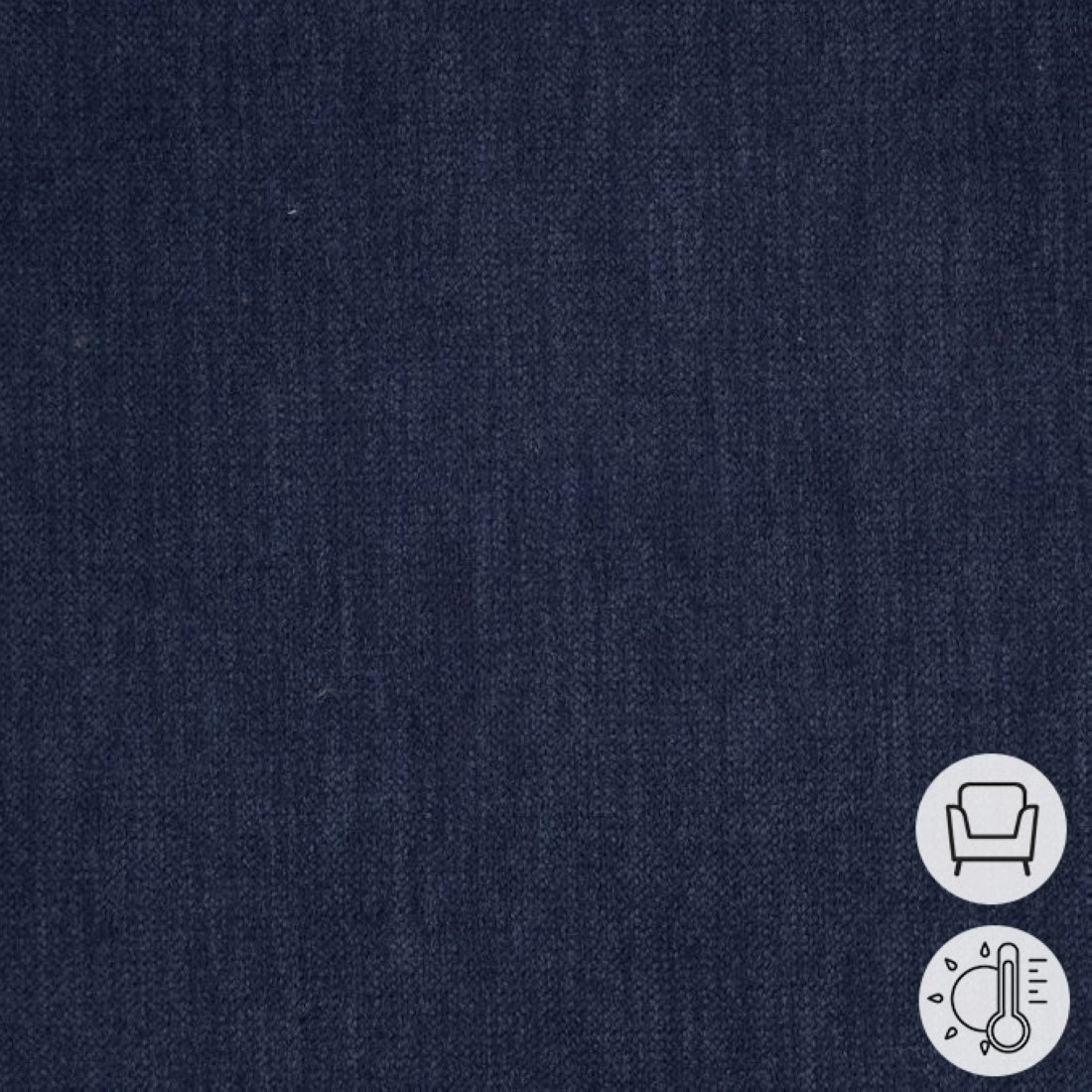 Tissu velours doublé micro polaire bleu marine - Linder