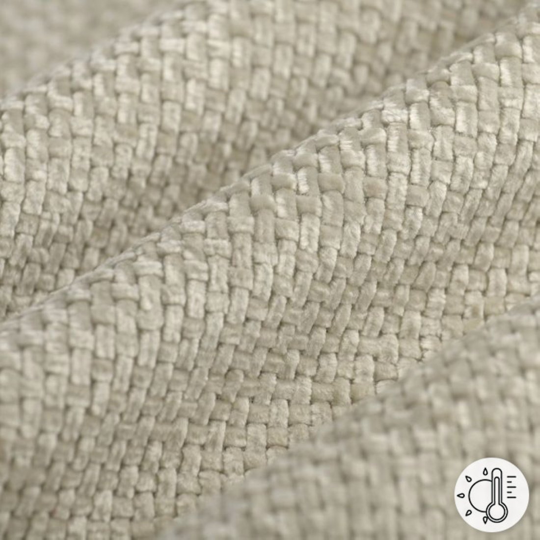 Tissu velours thermique colorado écru - Linder