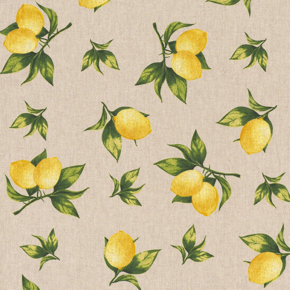 Tissu coton épais citrons