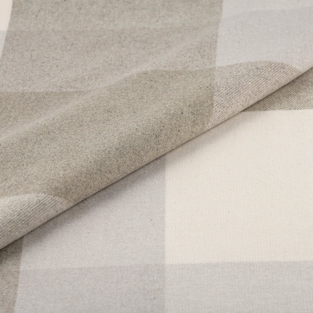 Tissu lainage carreaux Sollières naturel - STOF