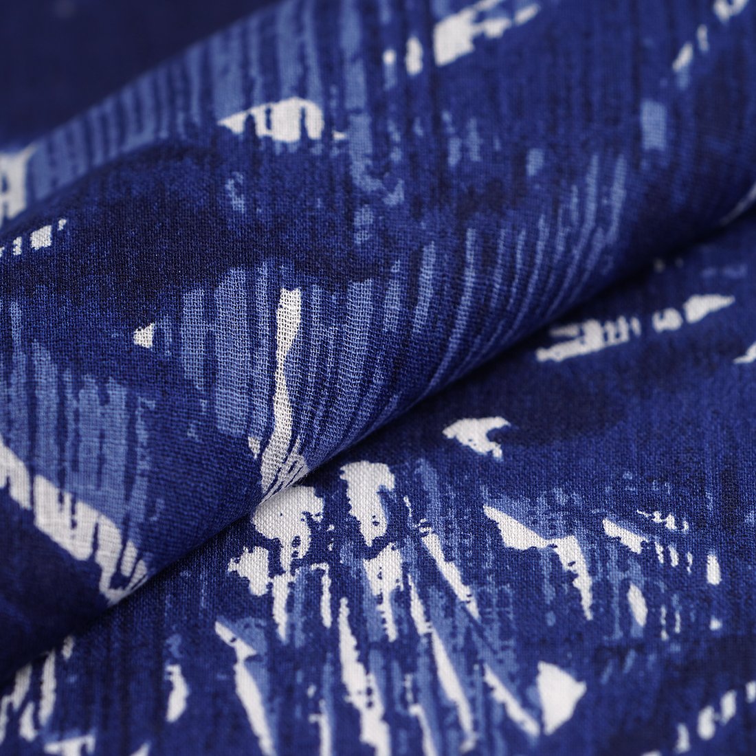 Tissu voile de coton fleur XL bleu - MT