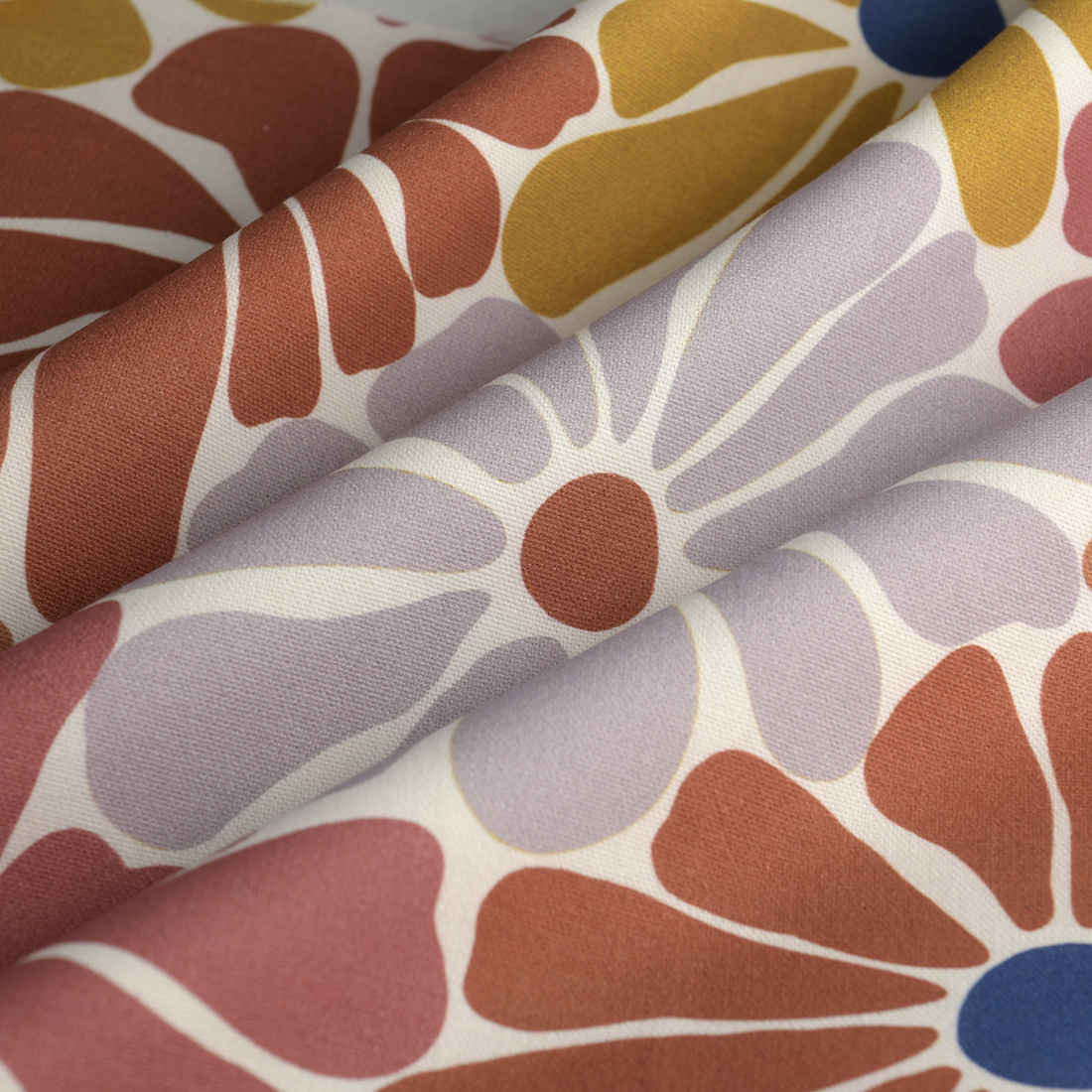 Tissu bachette émerisée flobox rose jaune - MT