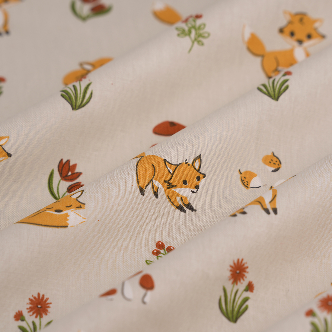 Tissu cretonne Rox le renard - MT