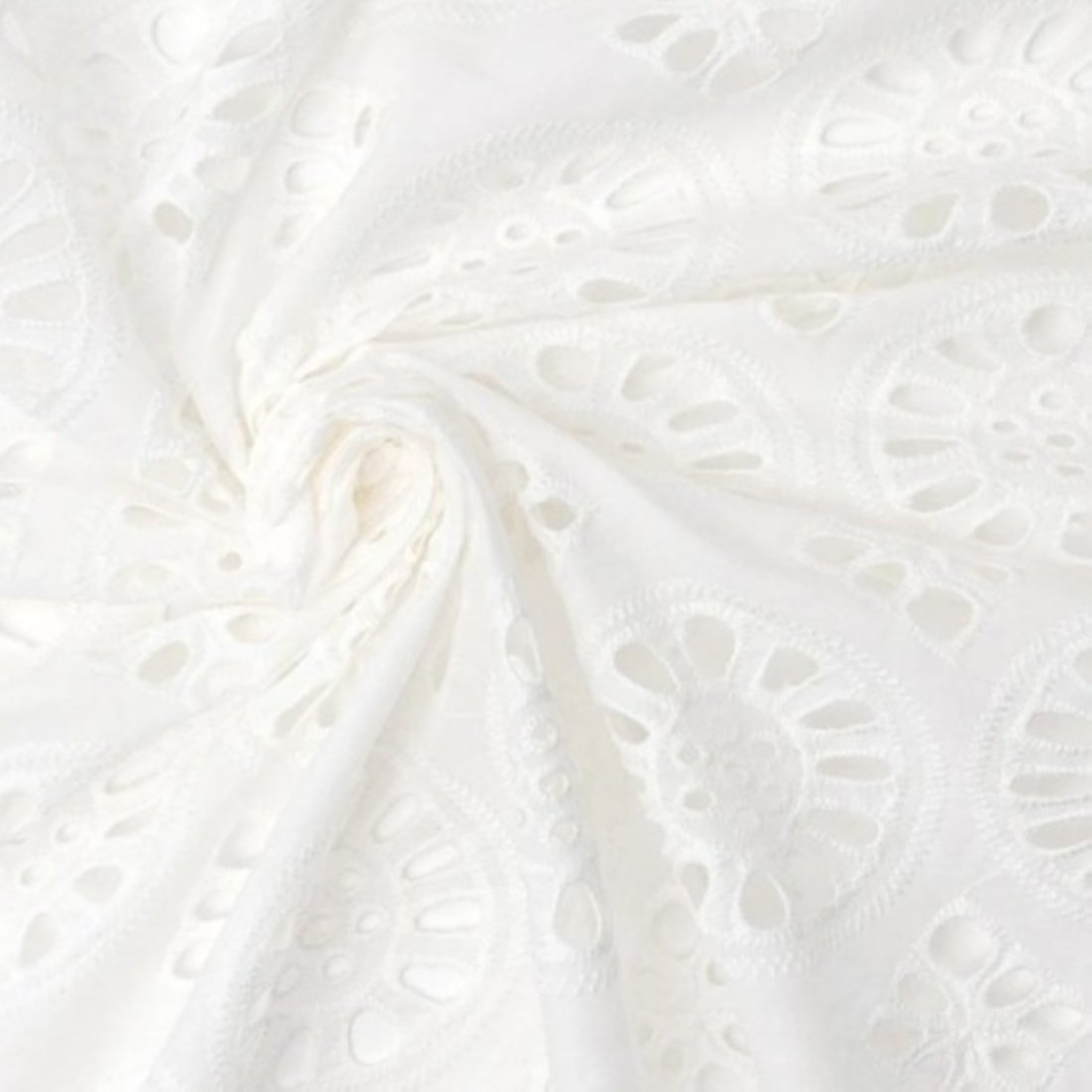 Coupon 3 mètres tissu coton broderie anglaise fleuri - Promod Couture - Promod Couture - Mondial Tissus