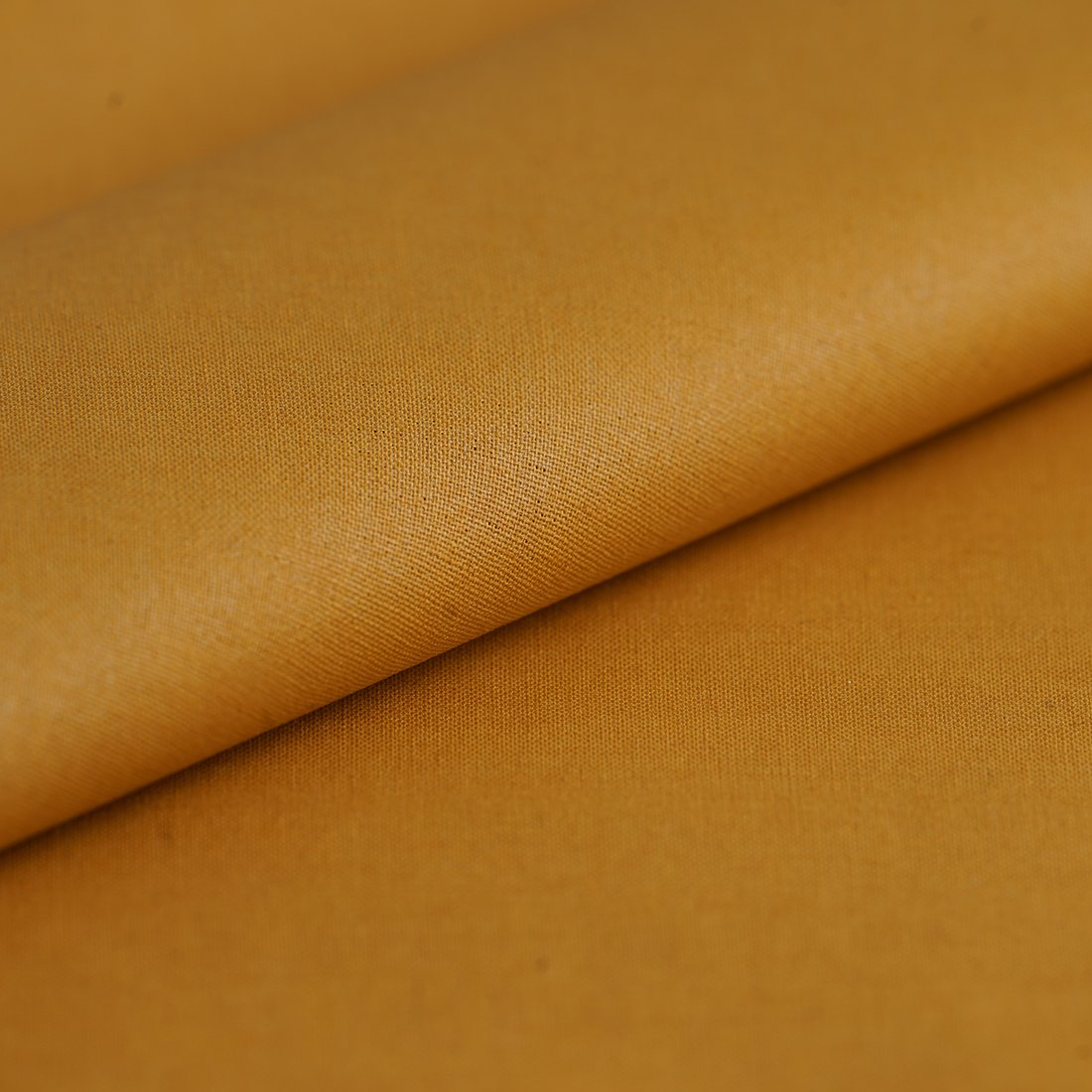 Tissu cretonne enduite uni jaune moutarde - MT