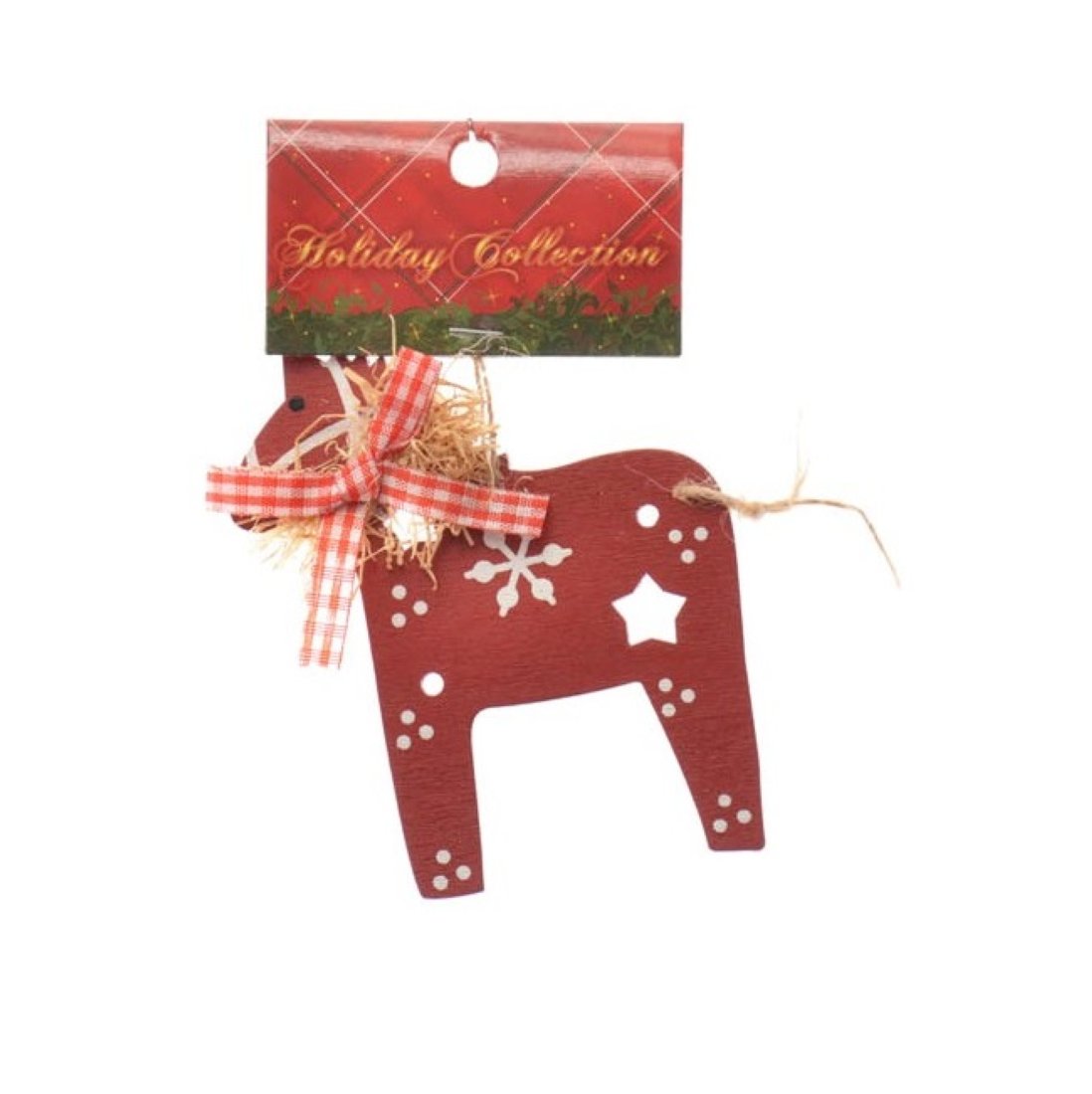 Suspension cheval rouge