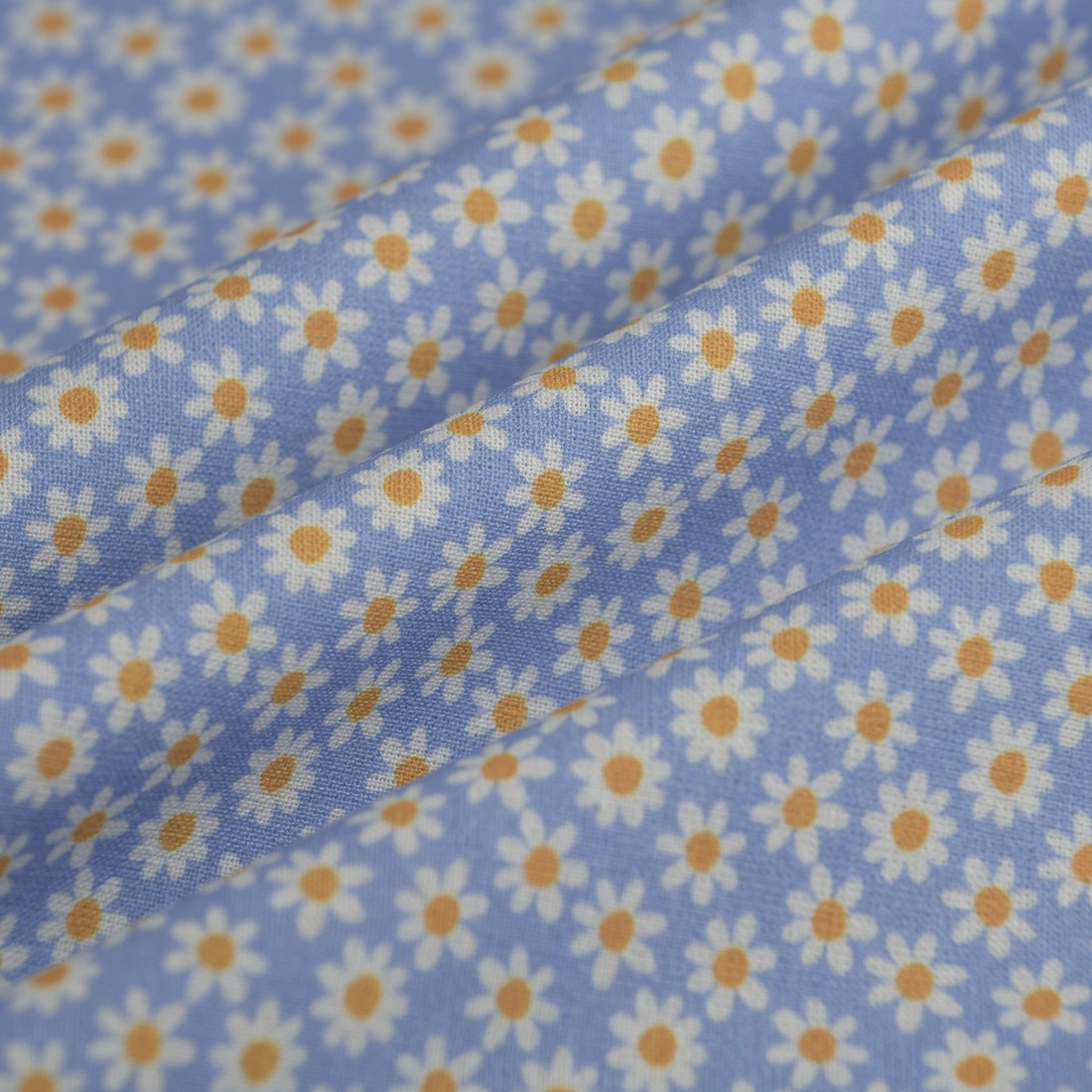 Tissu cretonne mini marguerite