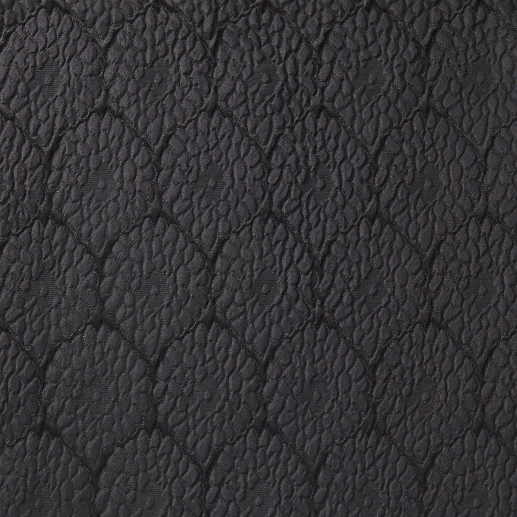 Tissu polyester gaufré noir