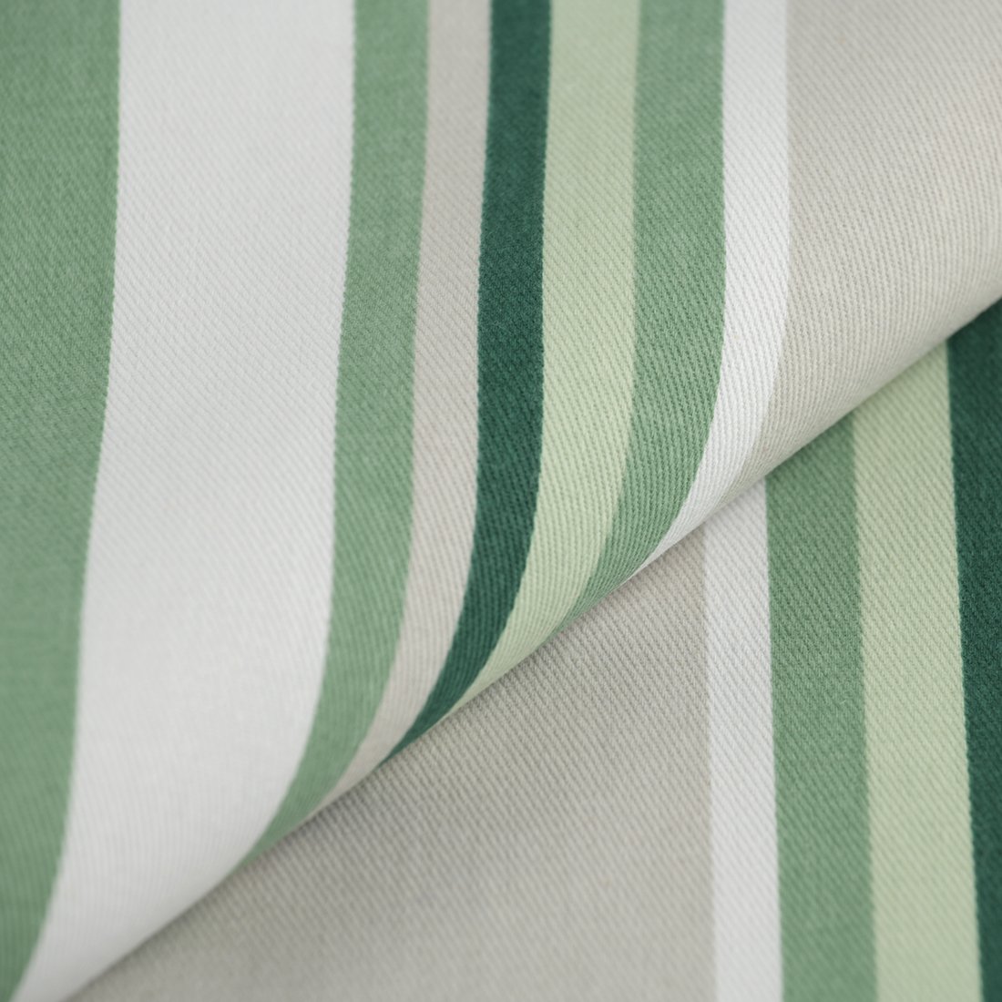 Tissu sergé rayure jazz amande - STOF