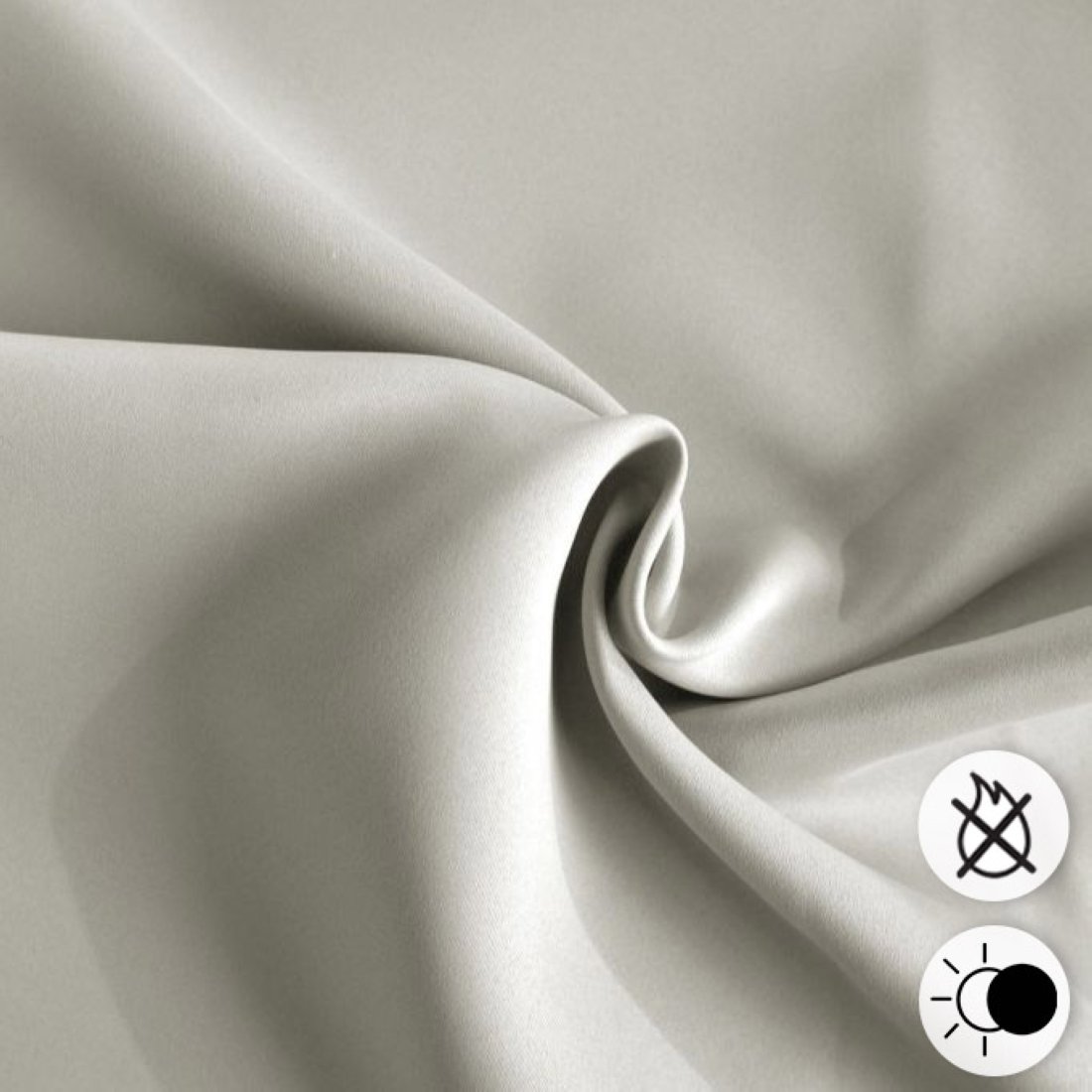 Tissu uni non feu occultant blanc cassé - 300 cm