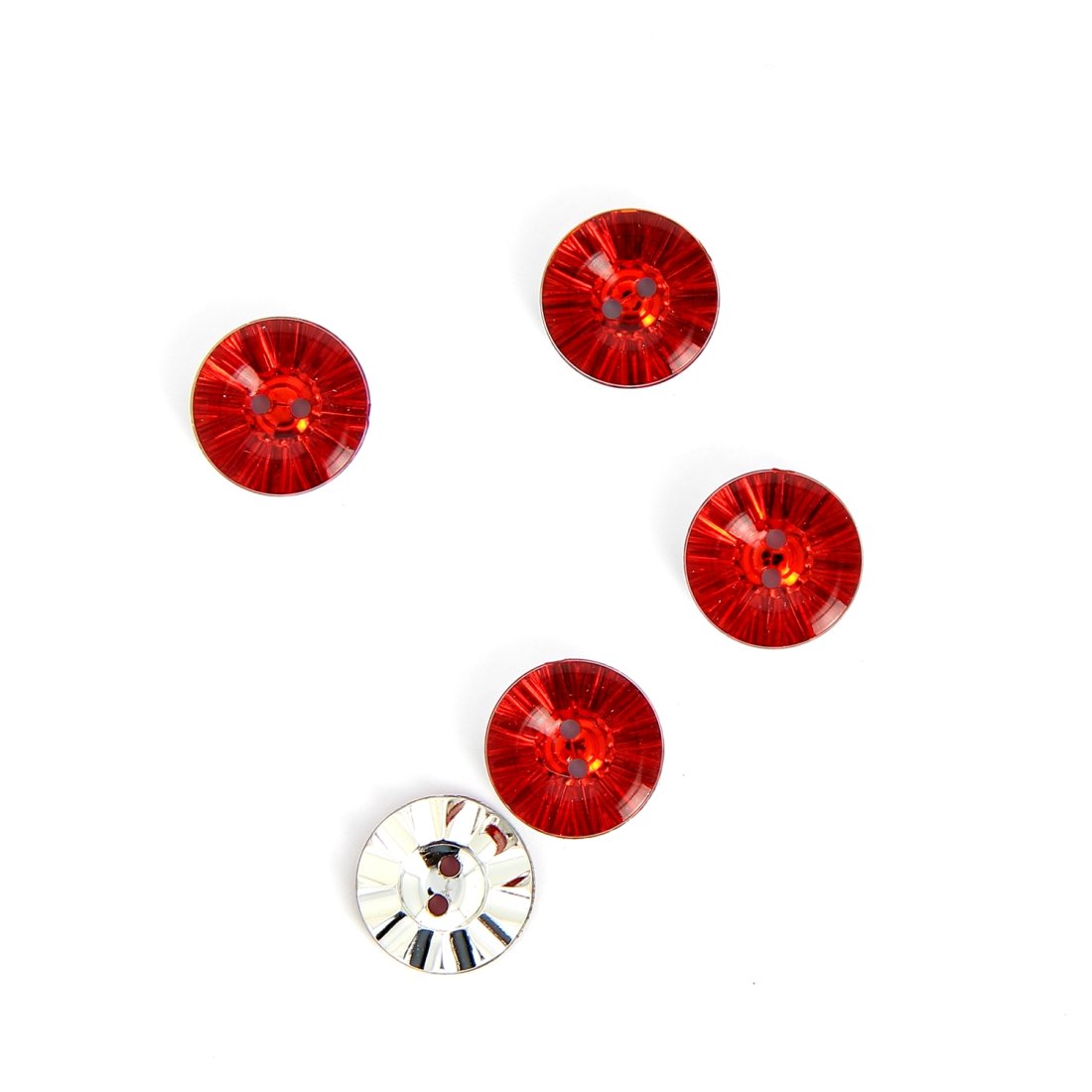 Boutons crystal rouge 13 mm