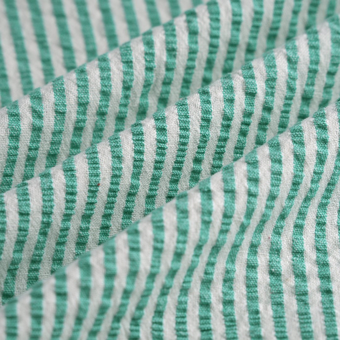 Tissu drap Seersucker vert - MT