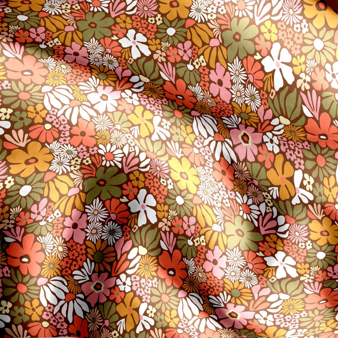 Tissu cretonne imprimé multi fleur