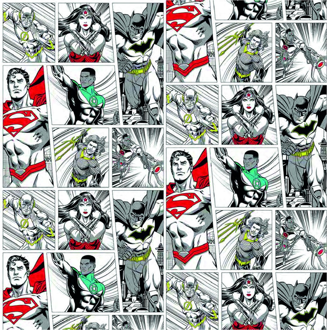 Tissu cretonne justice league Legendary - MT
