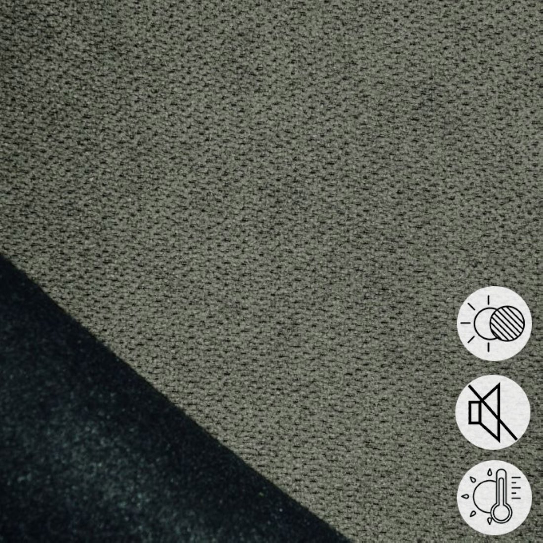 Tissu uni thermique obscurcissant envers polaire lin - 290 cm