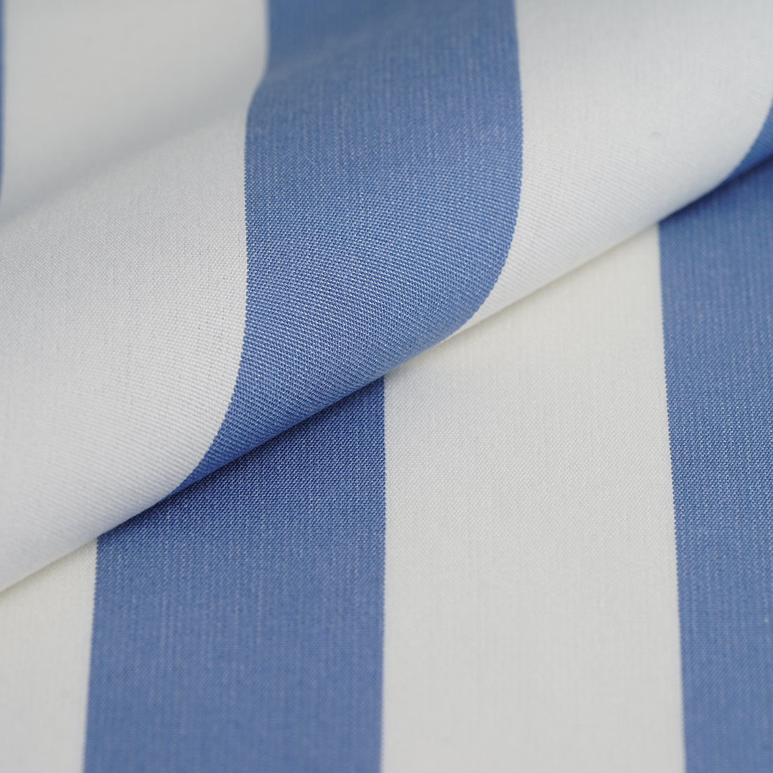 Tissu toile acrylique déperlant anti uv bayadère bleu - MT