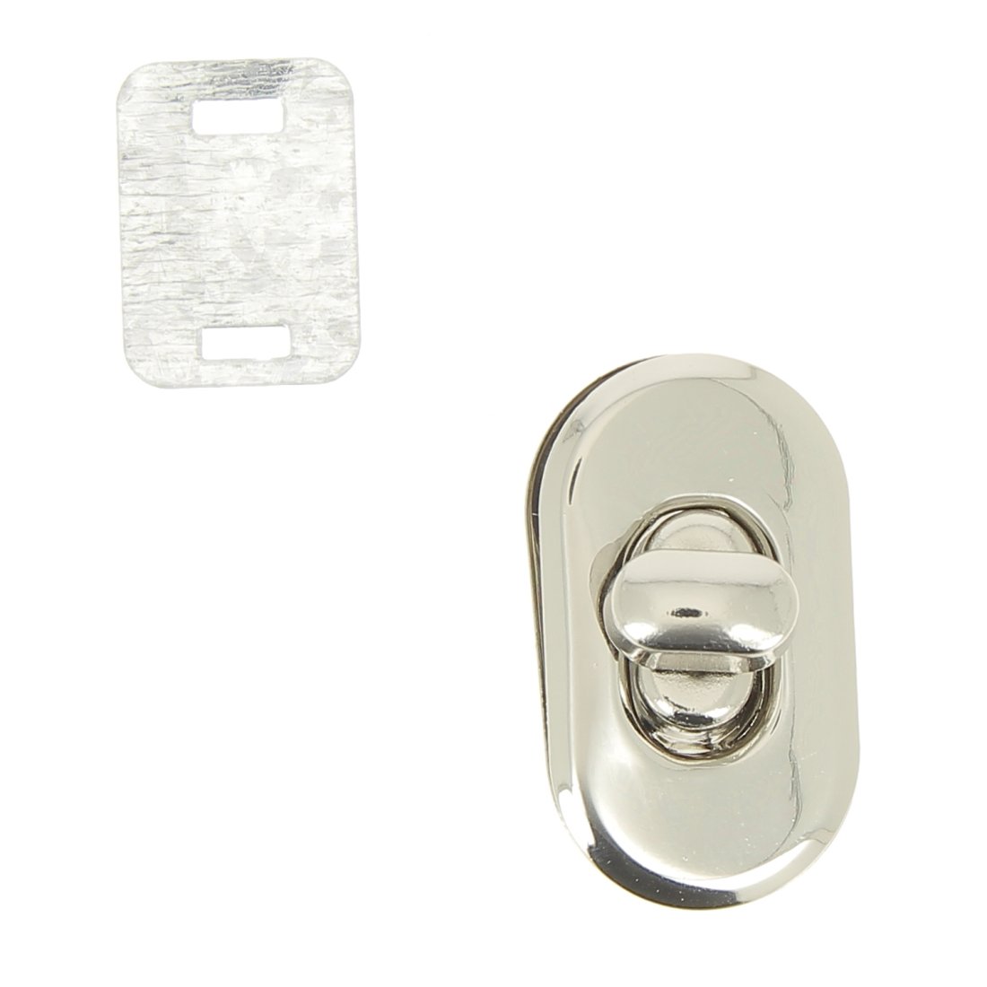 Fermoir pivotant argenté 37 mm