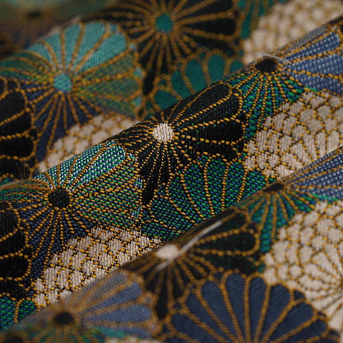 Tissu jacquard Samouraï bleu - MT