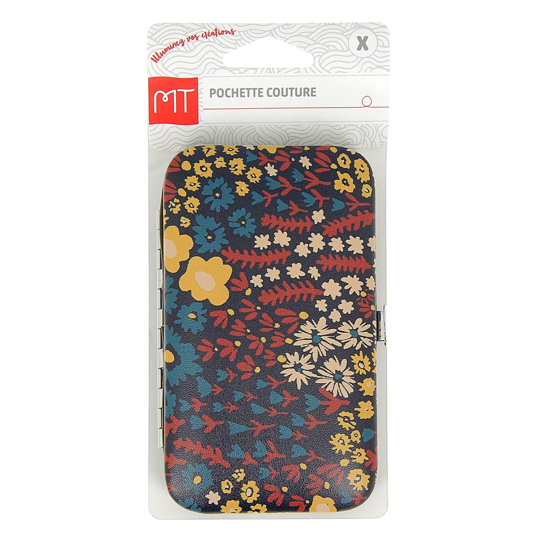 Pochette couture fleurie