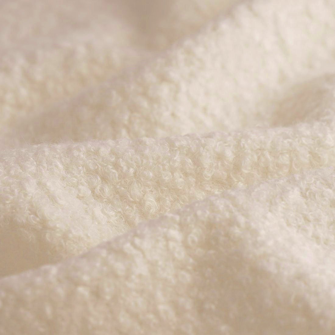 Tissu lainage bouclette écru