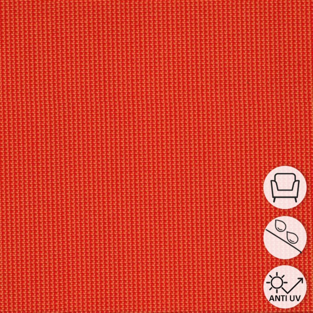 Toile unie Outdoor polyskin anti-uv et Teflon orange 150cm