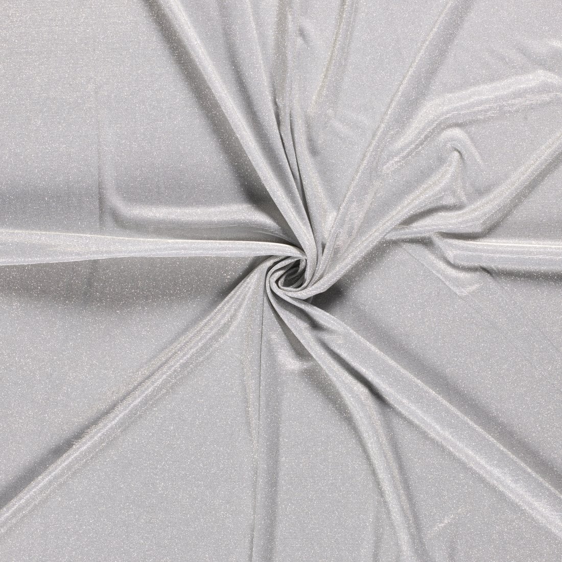 Tissu stretch pailletté argent