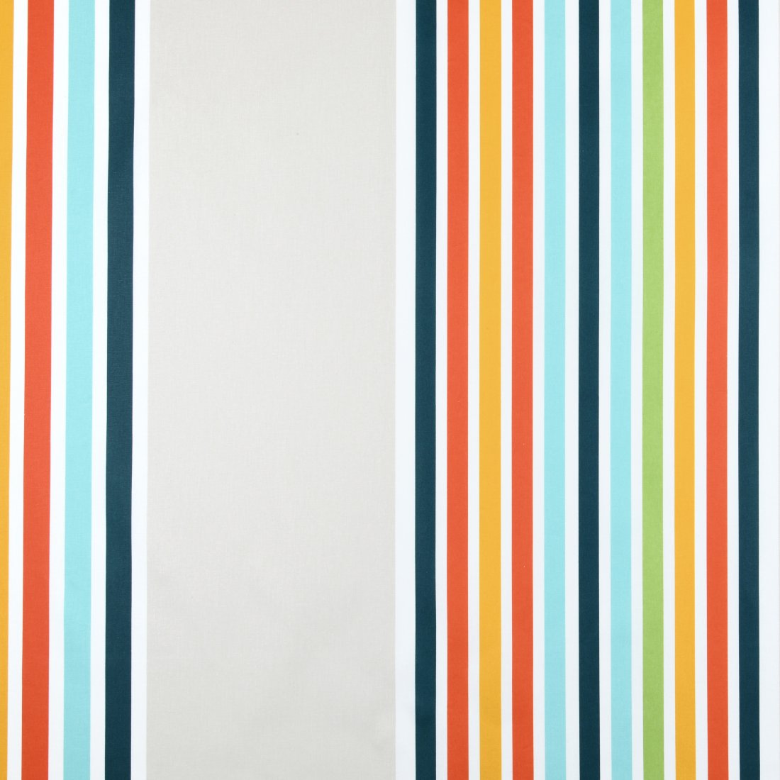 Tissu cretonne imprimé enduite rayure