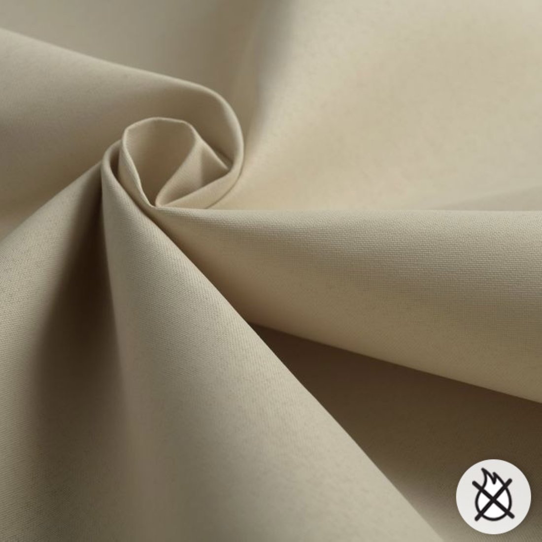 Tissu bachette non feu lavable grande largeur crême
