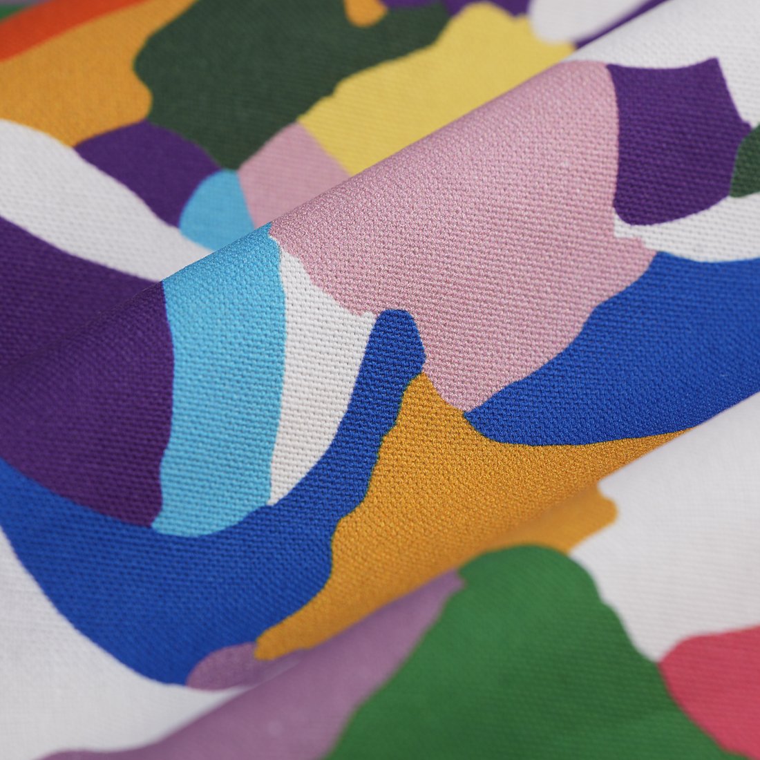 Tissu bachette palmes totem multicolore - MT